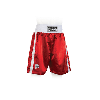 Die Green Hill Boxshorts ELITE in ROT, mit dem weißen Bund, den Seitenstreifen und dem passenden Logo-Stick.