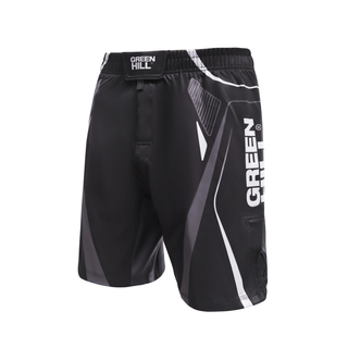mmi-4024_green_hill_mma_short_immaf2023_approved_black_white-mmashorts_schwarzweiss_sports_grabbling_martial_mixed_arts_fitness